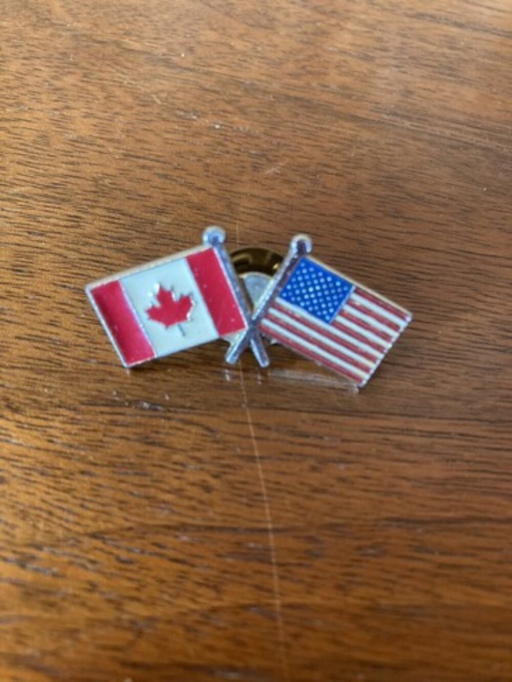 Canada - USA Flag Lapel hat Pin Button - Made in Canada Patriotic Flags